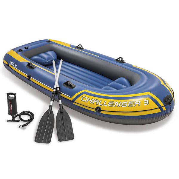 Intex Challenger 3 Set Inflatable Boat with Oars and Pump 68370NP