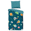 Good Morning Kids Duvet Cover SPACY 100x135 cm Petrol Blue