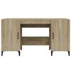 vidaXL Desk Sonoma Oak 140x50x75 cm Engineered Wood