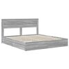vidaXL Storage Bed Grey Sonoma 180 x 200 cm Engineered Wood
