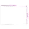 vidaXL Wall-mounted Magnetic Board White 100x60 cm Tempered Glass