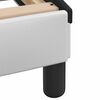 vidaXL Bed Frame without Mattress "Zadar" White and Black 140x190 cm Faux Leather
