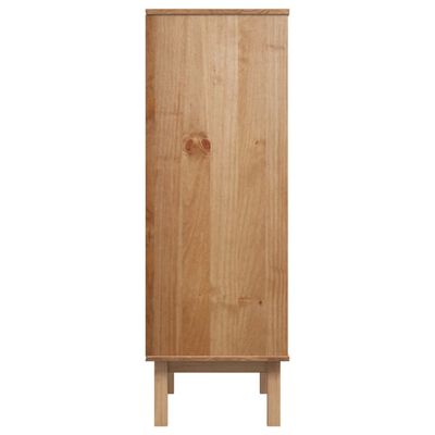 vidaXL Highboard OTTA Brown and Grey 85x43x125 cm Solid Wood Pine