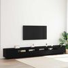 vidaXL TV Cabinet Set 3 pcs Black 300 x 35 x 40 cm Engineered Wood