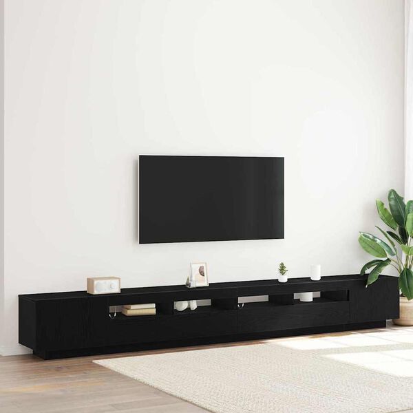 vidaXL TV Cabinet Set 3 pcs Black 300 x 35 x 40 cm Engineered Wood