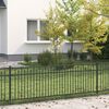 vidaXL Spike Fence Black 200 x 110 cm Powder-Coated Steel