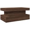 vidaXL Coffee Table with LED Lights Brown Oak 90x50x40 cm