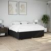 vidaXL Bed Frame without Mattress Black Super King Fabric