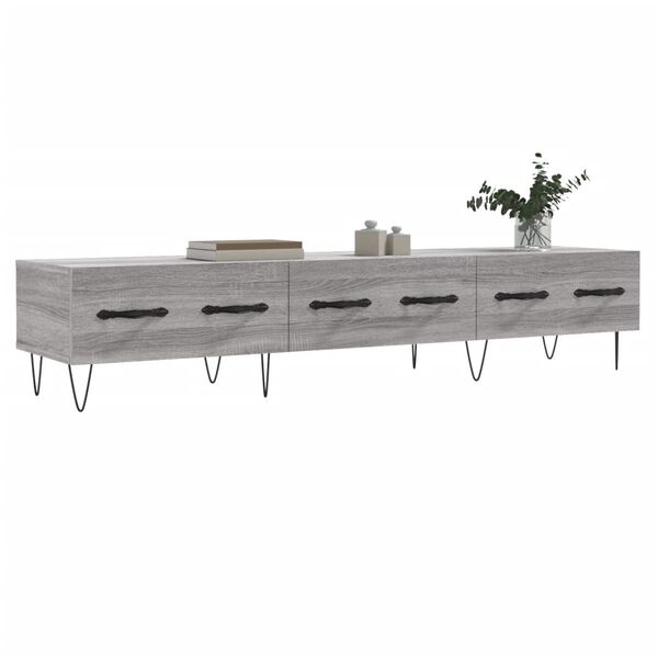 vidaXL TV Cabinet Grey Sonoma 150x36x30 cm Engineered Wood