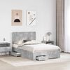 vidaXL Bed Frame Concrete Grey 120 x 200 cm Engineered Wood