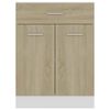 vidaXL Drawer Bottom Cabinet Sonoma Oak 60x46x81.5 cm Engineered Wood