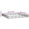 vidaXL Dog Kennel Black 36 m&sup2; Steel