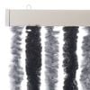 vidaXL Fly Curtain Grey and Black 90x220 cm Chenille