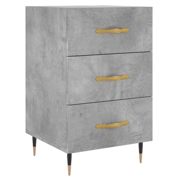 vidaXL Bedside Cabinet Concrete Grey 40x40x66 cm Engineered Wood