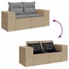 vidaXL 10 Piece Garden Sofa Set with Cushions Beige Poly Rattan Acacia