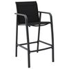 vidaXL 3 Piece Garden Bar Set Black