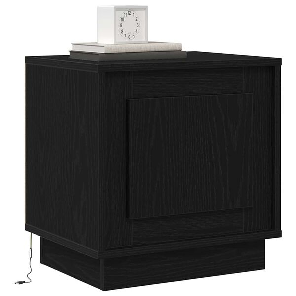 vidaXL Bedside Cabinet 2 pcs Black 44 x 34.5 x 45 cm Engineered Wood