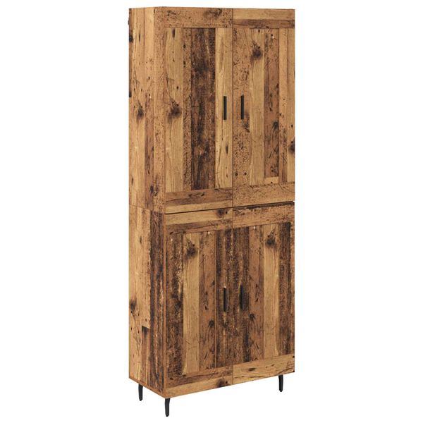 vidaXL Highboard 2 pcs Old Wood Engineered Wood