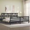 vidaXL Bed Frame without Mattress Black 200x200 cm Solid Wood