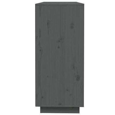 vidaXL Sideboard Grey 110.5x35x80 cm Solid Wood Pine