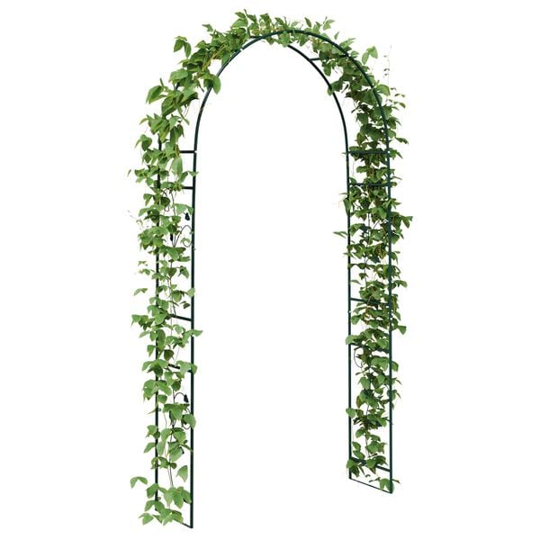vidaXL Garden Arch Floral Green 115 x 37 x 231 cm