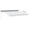 vidaXL Manual Retractable Awning with LEDs Anthracite&White 400x350 cm