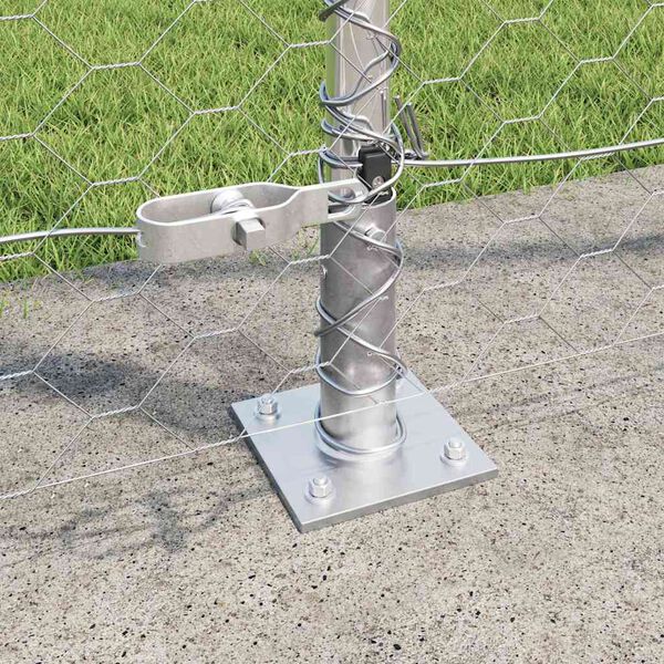vidaXL Fence Post Silver 50 x 1.6 m (50 mm mesh) Steel