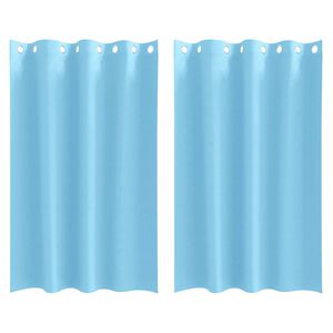 vidaXL Blackout Curtains with Rings 2 pcs Light Blue 175 x 140 cm