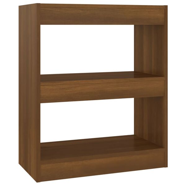 vidaXL Book Cabinet/Room Divider Brown Oak 60x30x72 cm