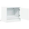 vidaXL Wall-mounted Bedside Cabinet with LED Lights White