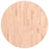 vidaXL Table Top &Oslash;80x2.5 cm Round Solid Wood Beech