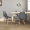 vidaXL Dining Chairs 4 pcs Grey PP