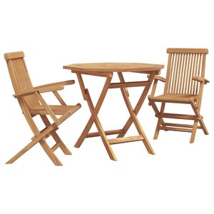 vidaXL Garden Dining Set 3 pcs Brown Solid Acacia Wood