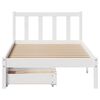 vidaXL Bed Frame without Mattress White 90x200 cm Solid Wood Pine