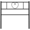 vidaXL Metal Replace Headboard Black 107 cm