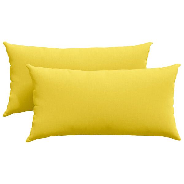 vidaXL Sofa Pillows 2 pcs Light Yellow 80 x 40 cm Fabric