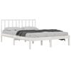 vidaXL Bed Frame without Mattress White Solid Wood Pine 200x200 cm
