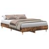 vidaXL Bed Frame No Mattress Smoked Oak 120x190 cm Engineered Wood
