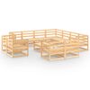 vidaXL 12 Piece Garden Lounge Set Solid Wood Pine