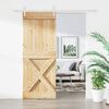 vidaXL Sliding Door with Hardware Set 80x210 cm Solid Wood Pine