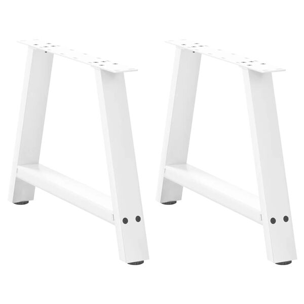 vidaXL Coffee Table Legs A-Shaped 2 pcs White&nbsp;70x(42-43) cm Steel