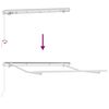 vidaXL Awning Frame White 2.5 x 2 m Metal