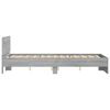 vidaXL Bed Frame with Headboard and LED Grey Sonoma 120x200 cm
