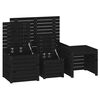 vidaXL 4 Piece Garden Box Set Black Solid Wood Pine