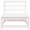 vidaXL Garden Middle Sofa White Solid Wood Pine