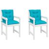 vidaXL Garden Lowback Chair Cushions 2 pcs Turquoise 100x50x7 cm Fabric