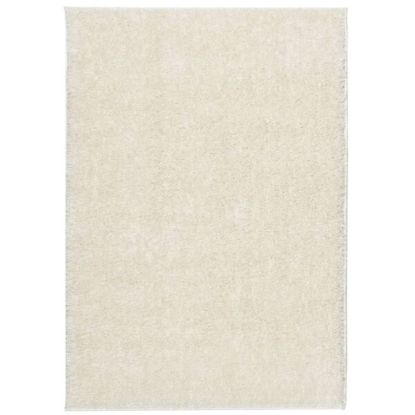 vidaXL Rug ISTAN High Pile Shiny Look Cream 120x170 cm