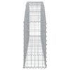 vidaXL Arched Gabion Basket 200x30x60/80 cm Galvanised Iron