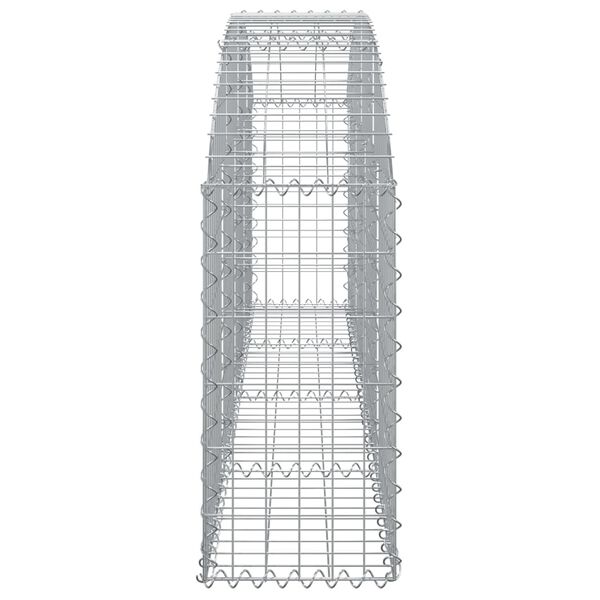 vidaXL Arched Gabion Basket 200x30x60/80 cm Galvanised Iron