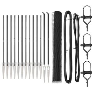 vidaXL Fence Post Grey 25 x 1.2 m (25 mm mesh) Steel